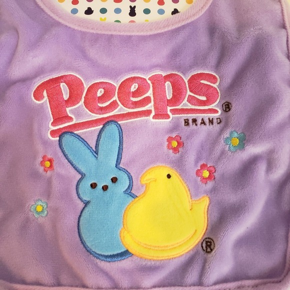 Peeps Purple Easter Baby Bib New w Tag - Picture 3 of 3